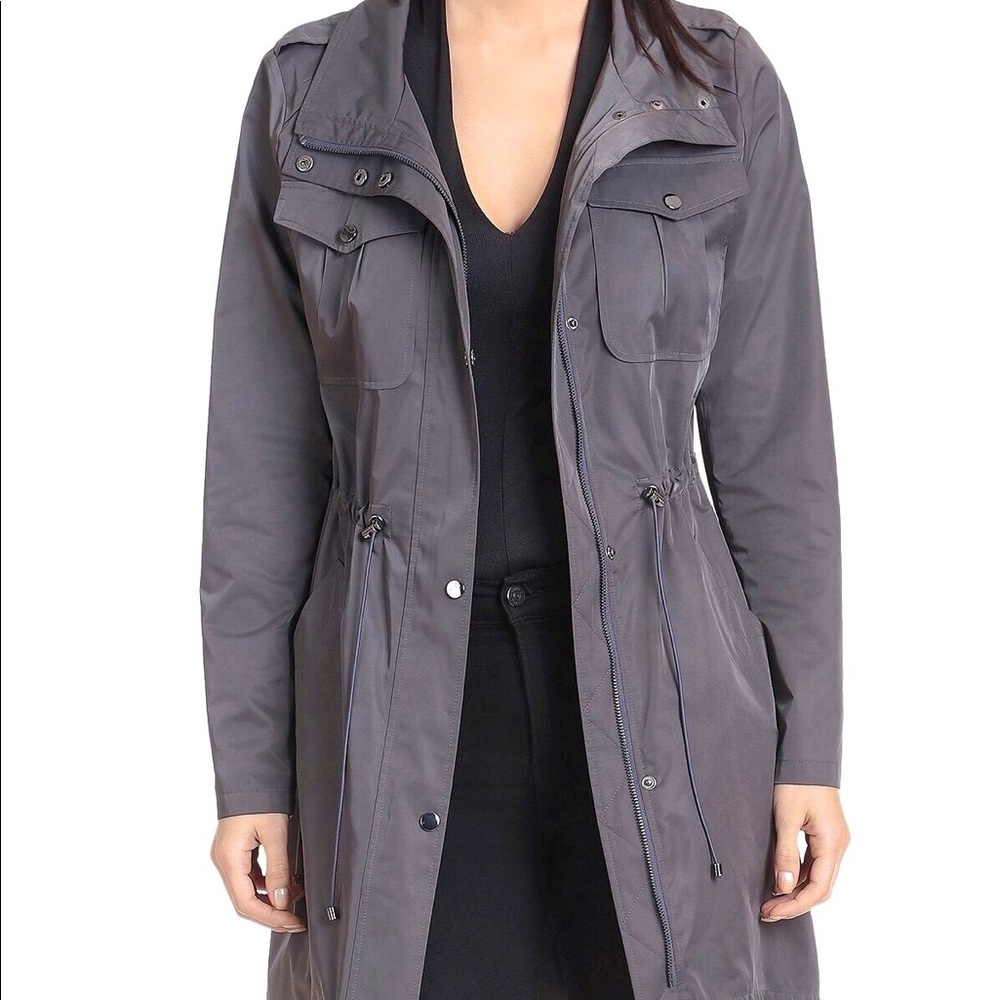 Badgley Mischka Anorak Rain Trench Jacket 2X NWT